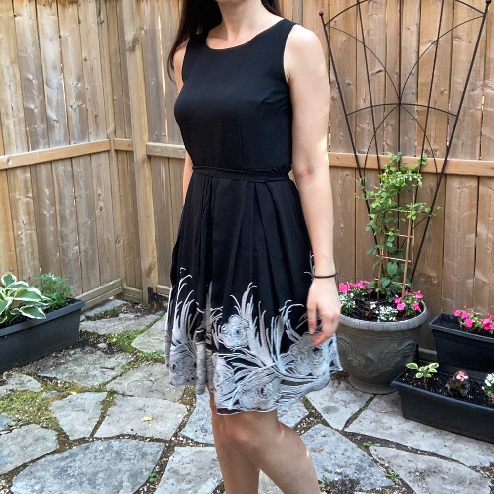 Embroidered Black Dress.